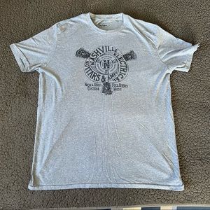 RARE Lucky Brand Nashville Electric Guitars and Amps T-Shirt